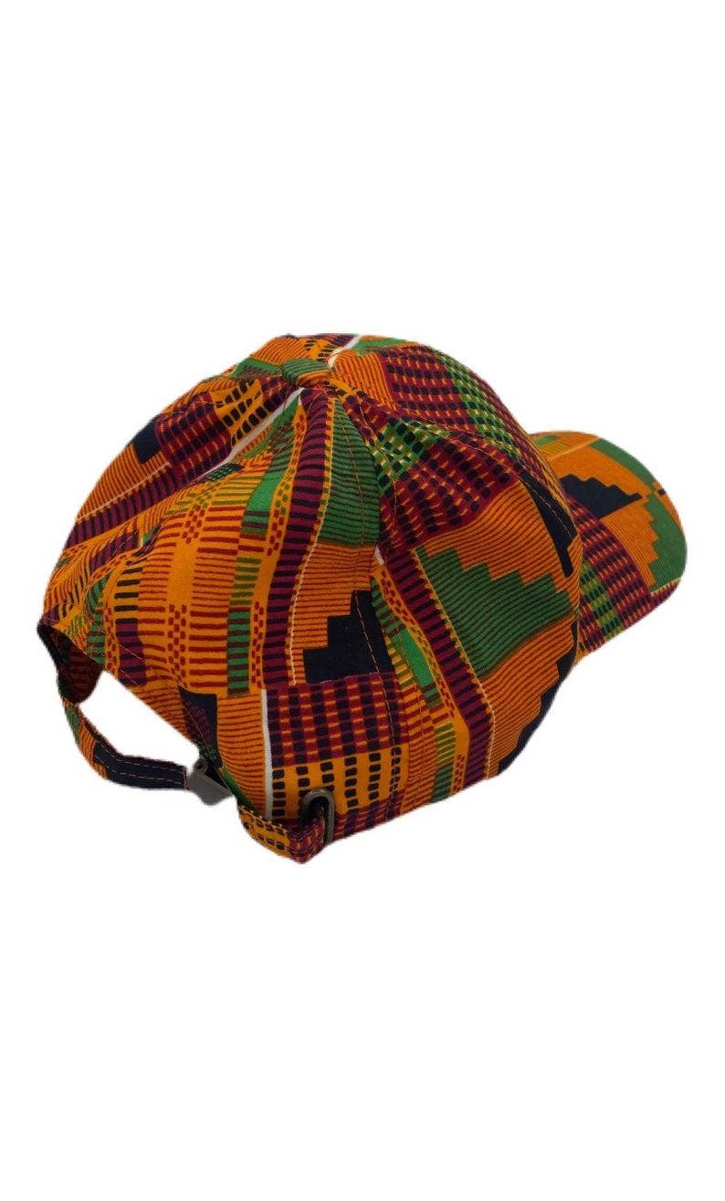 African Kente Print Baseball Cap/ Unisex