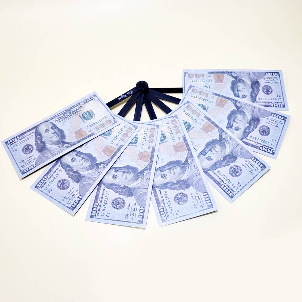 Fake 100 Dollar Bill Hand Folding Fan