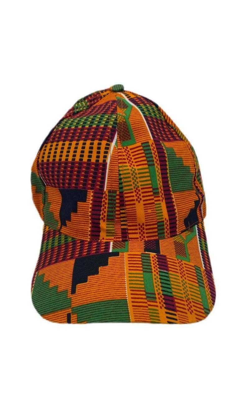 African Kente Print Baseball Cap/ Unisex