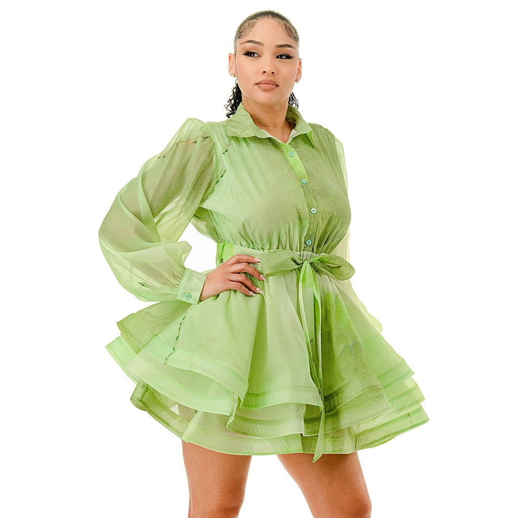 ABSTRACT BLOOM MINI DRESS