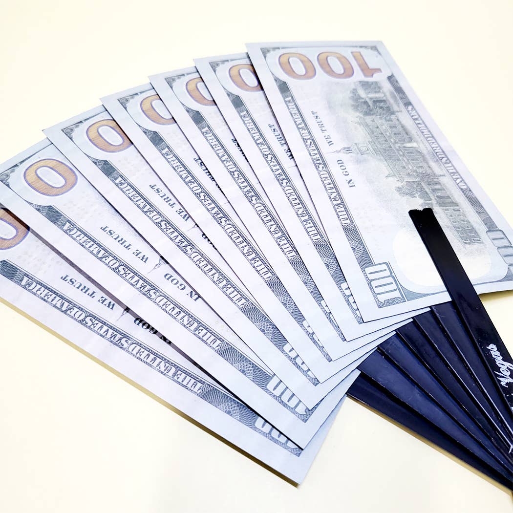 Fake 100 Dollar Bill Hand Folding Fan
