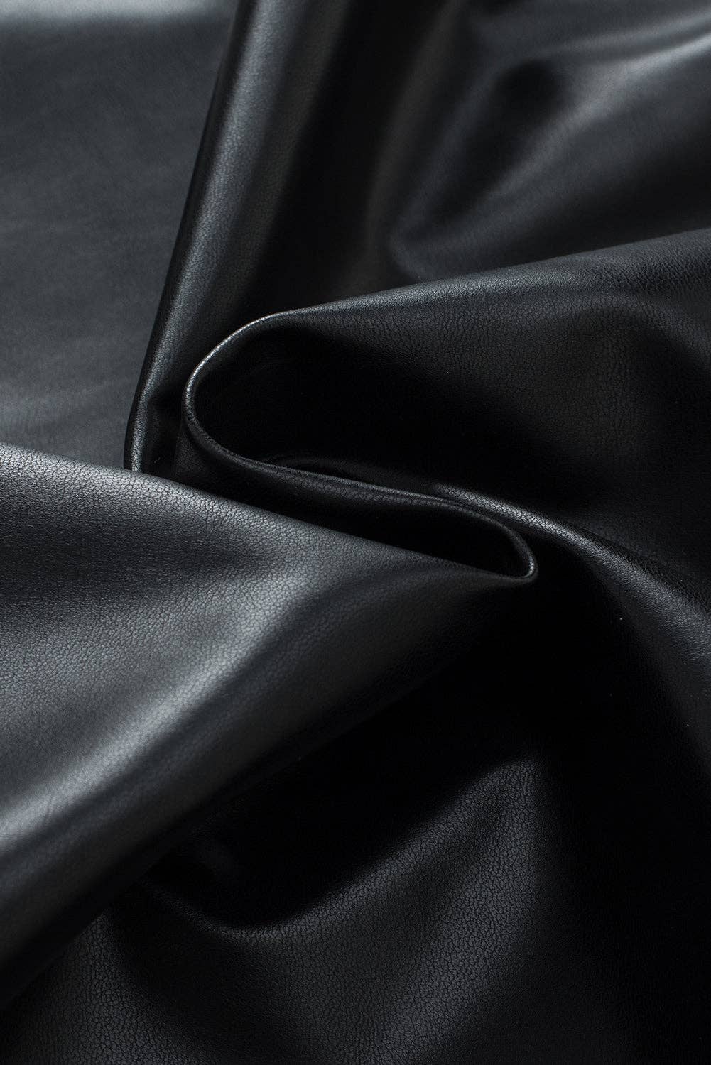 Faux Leather, Crew Neck Tank Top