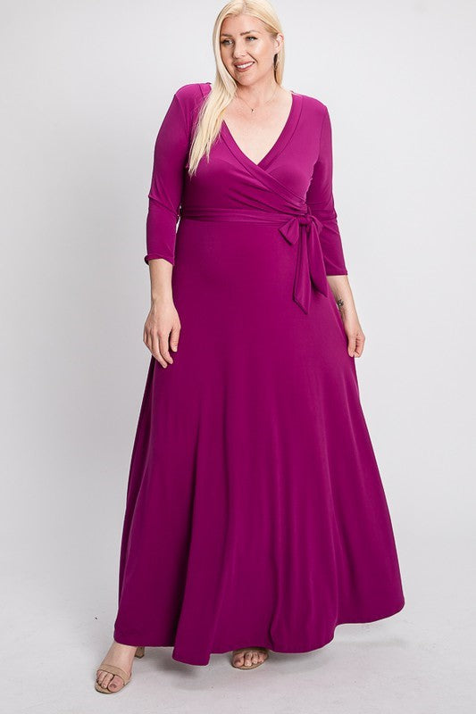 PLUS SIZE WRAP DRESS