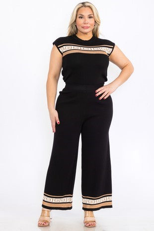 PLUS SIZE SET TOP AND PANTS