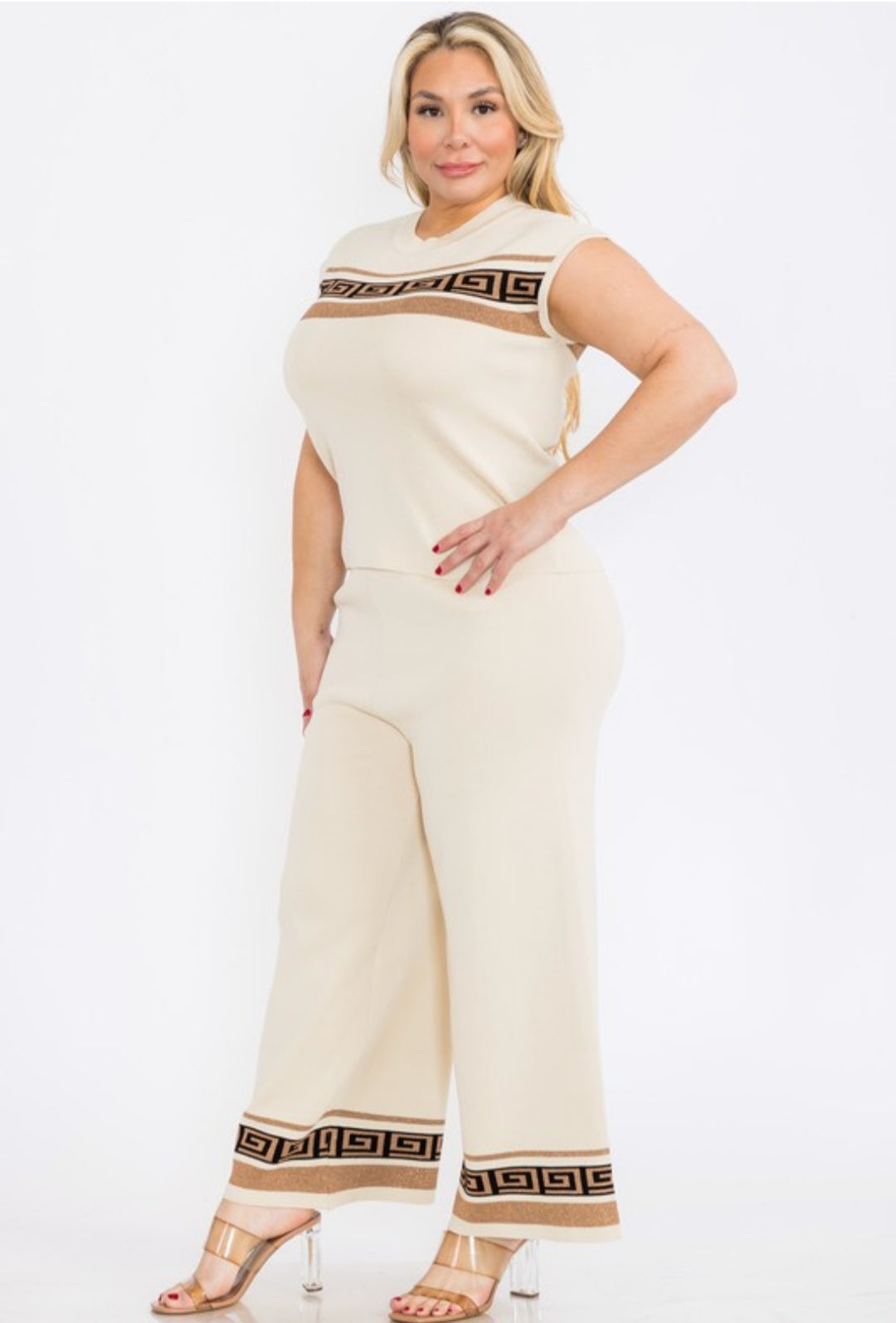 PLUS SIZE SET TOP AND PANTS