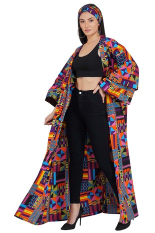 AFRICAN LONG KIMONO