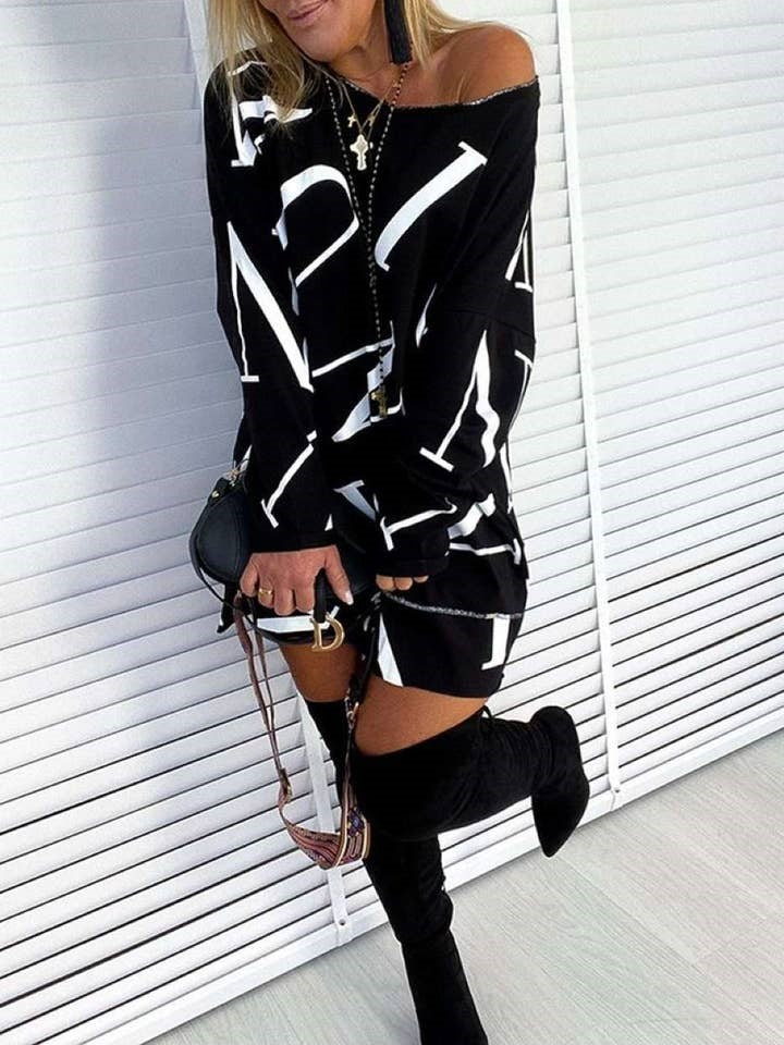 LONG SLEEVE MIDI DRESS
