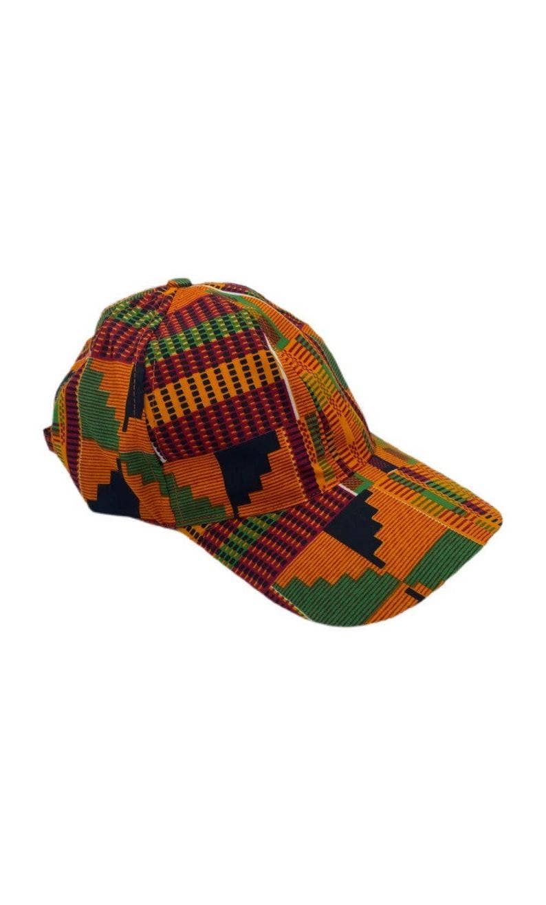 African Kente Print Baseball Cap/ Unisex