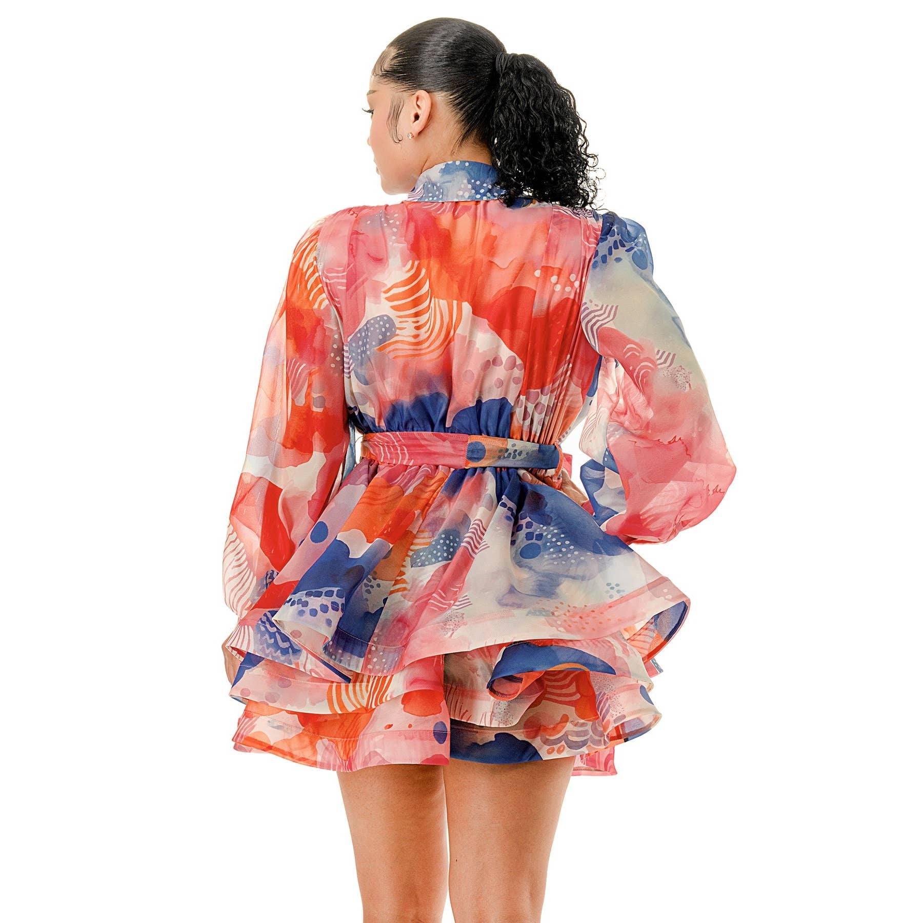 ABSTRACT BLOOM MINI DRESS